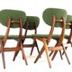 Set of 4 AwA Scissor Chairs - teak mid century modern - new upholstery