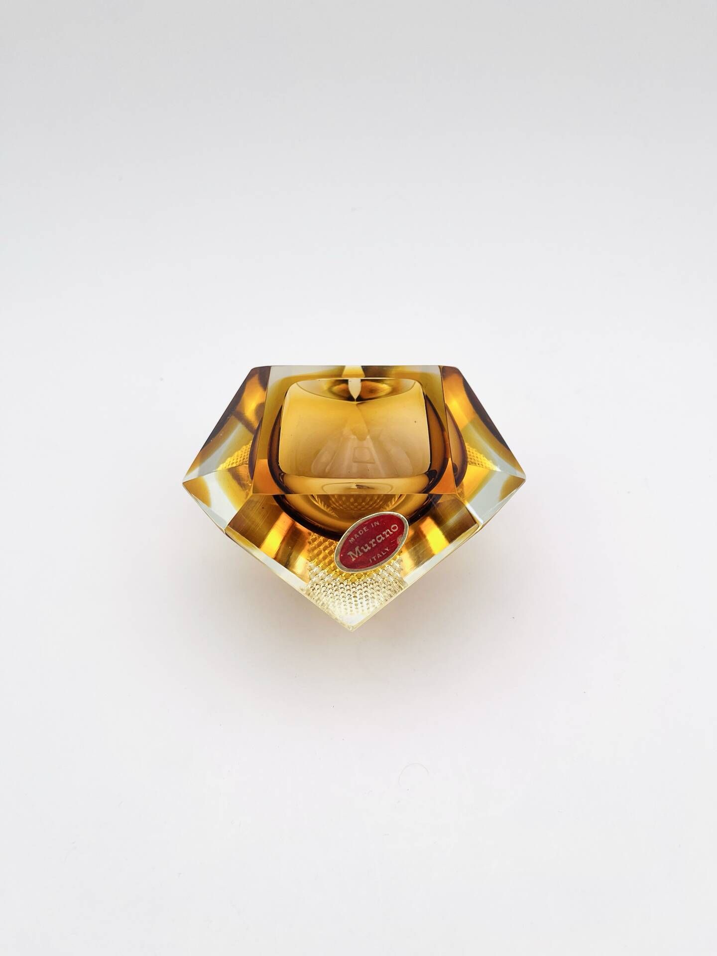Vide-poches Murano Sommerso Ambre Mandruzzato