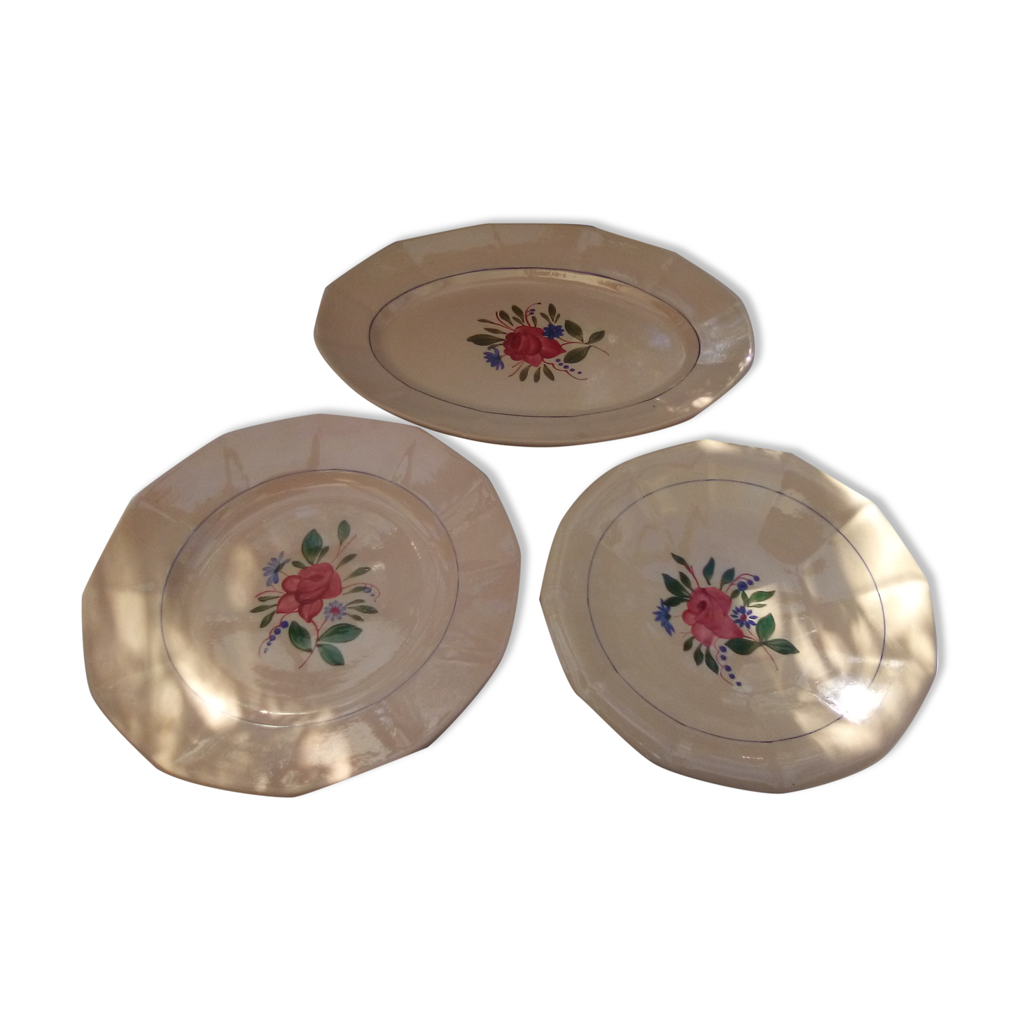 Set of 3 dishes Digoin