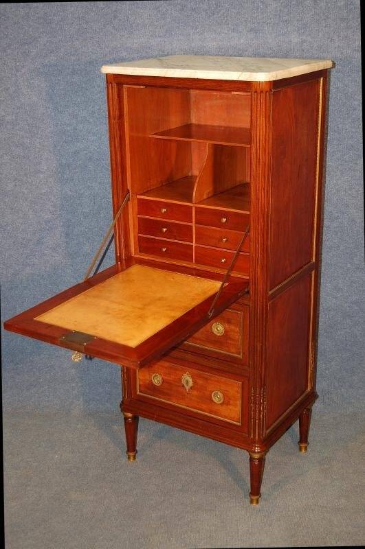 18th century small secretary of lady louis xvi in mahogany
