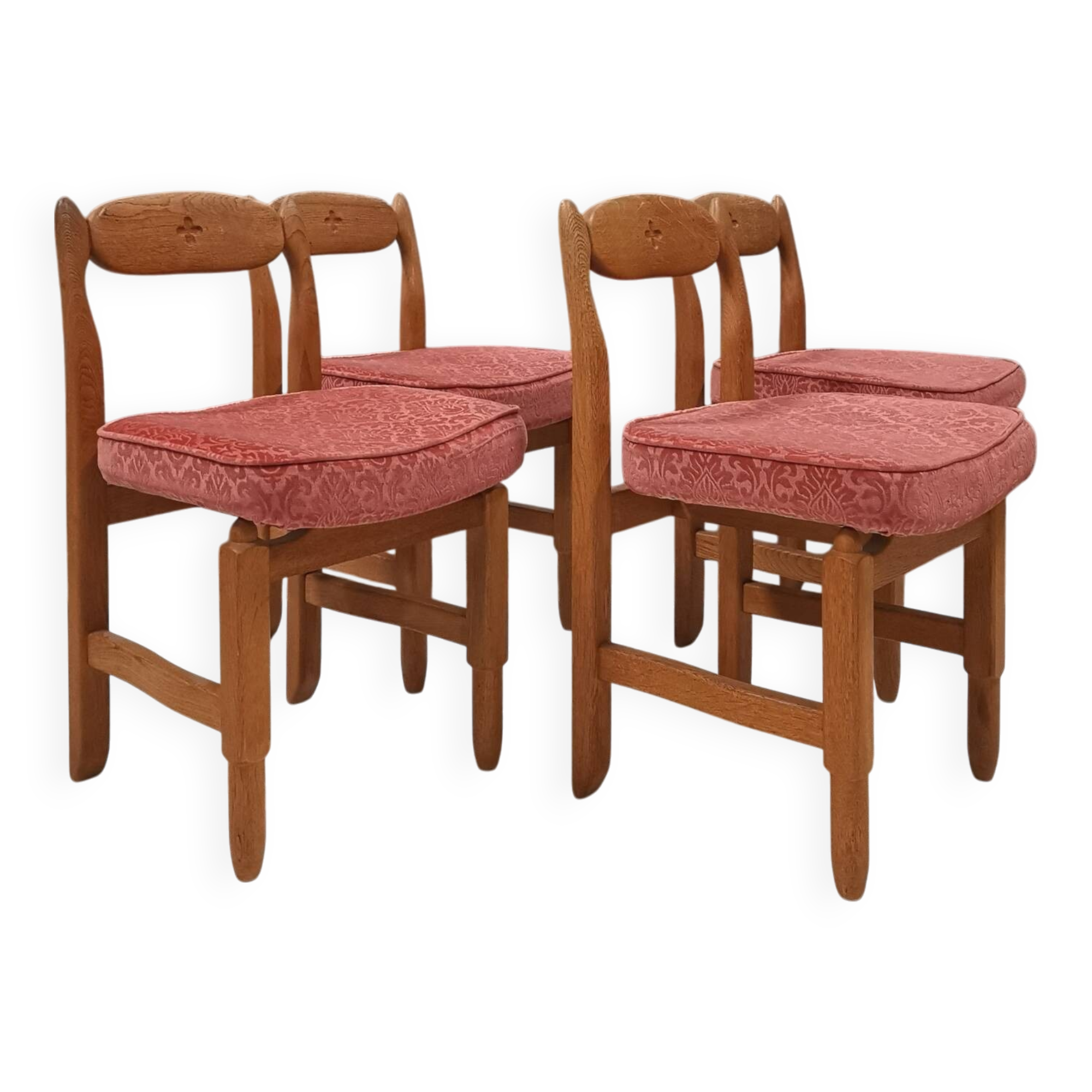 Set of 4 Guillerme et Chambron designer chairs, Votre Maison edition