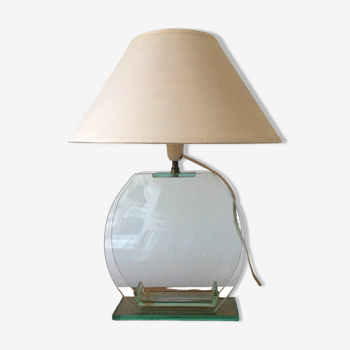 Lampe vintage en verre phénix créations années 90