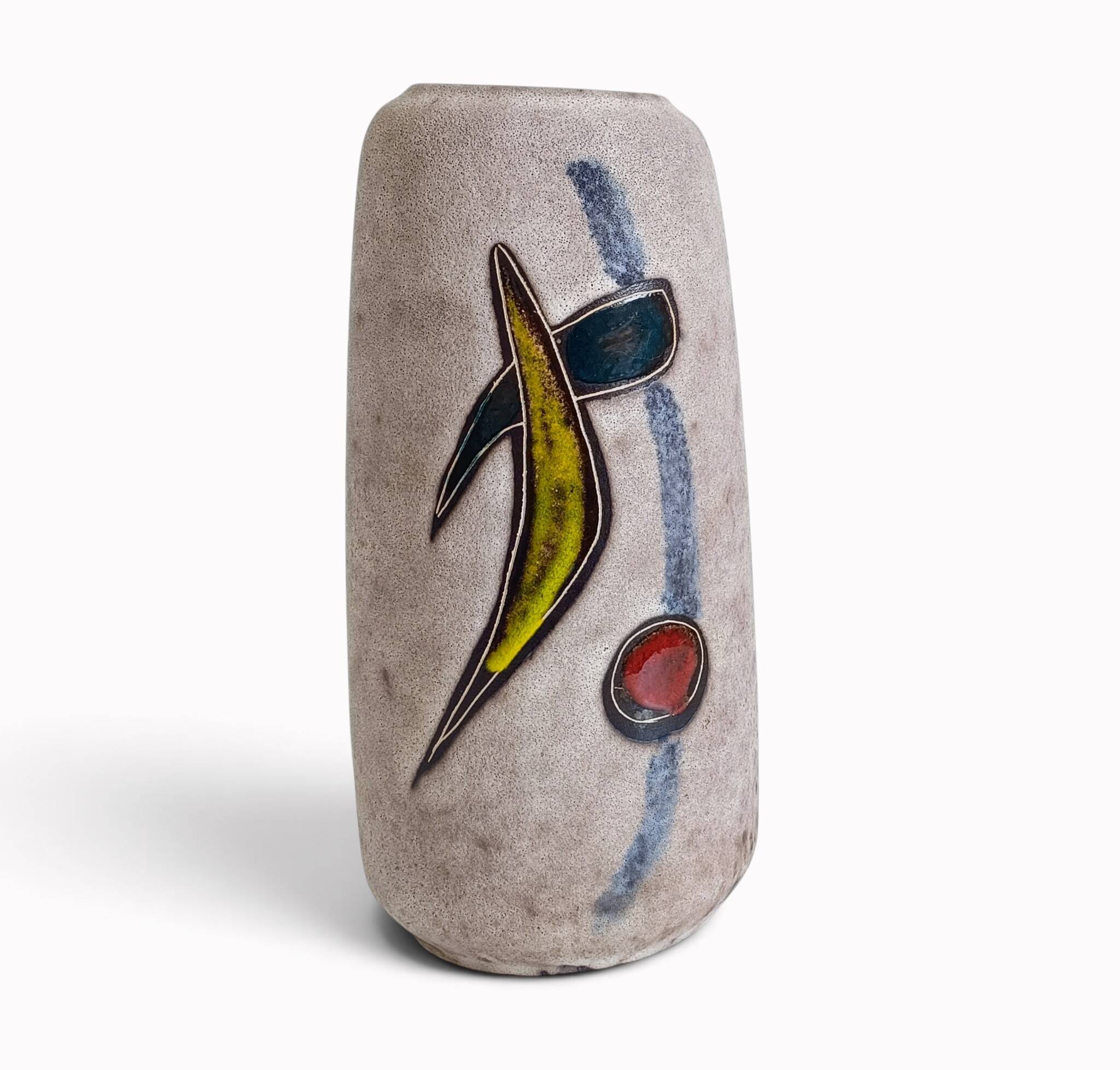 Mid-Century Scheurich Abstract Modernist Ceramic Vase, West Germany, 1960s