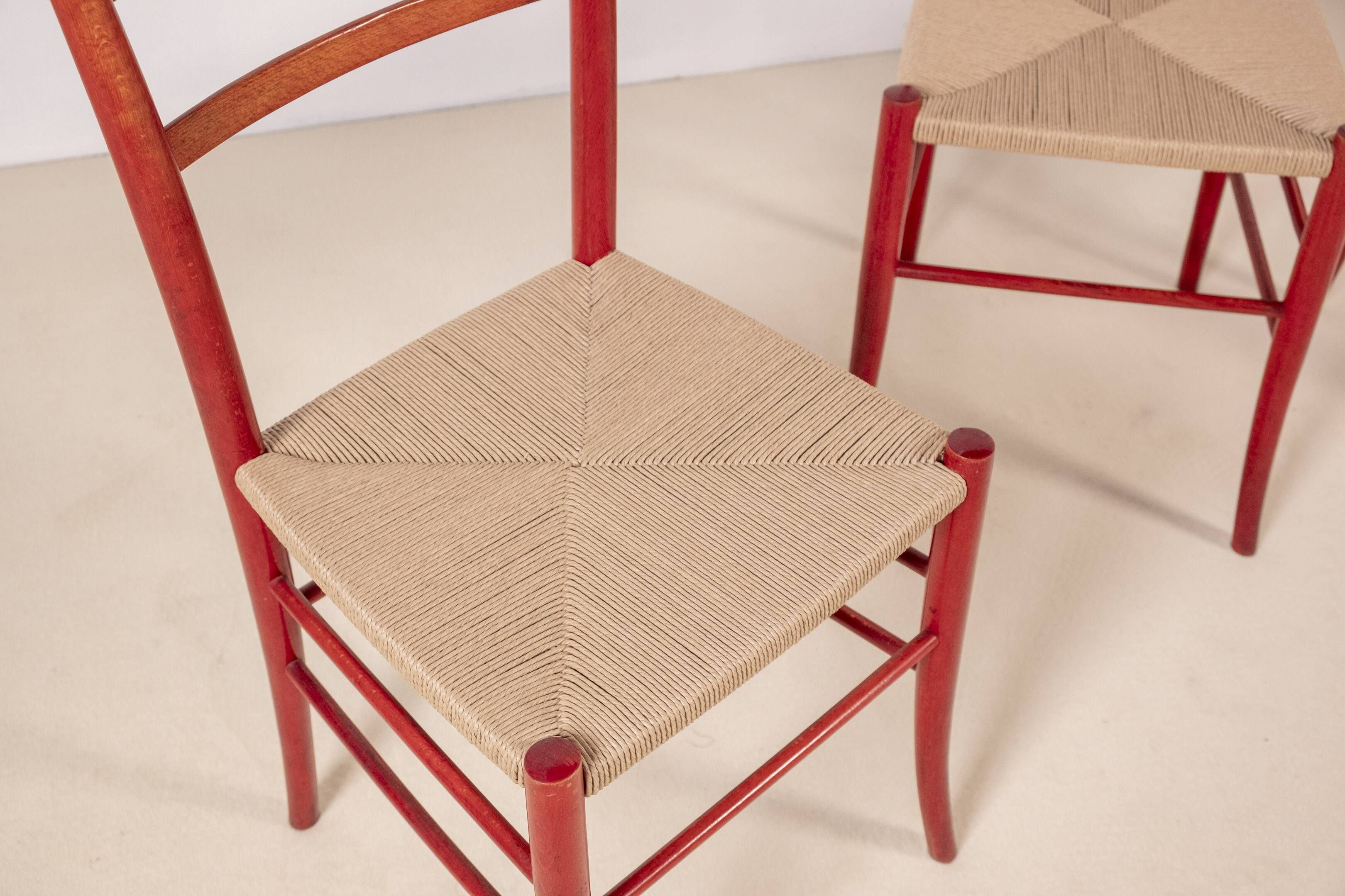 4 chaises de salle à manger Chiavari Spinetto, années 1970, Italie