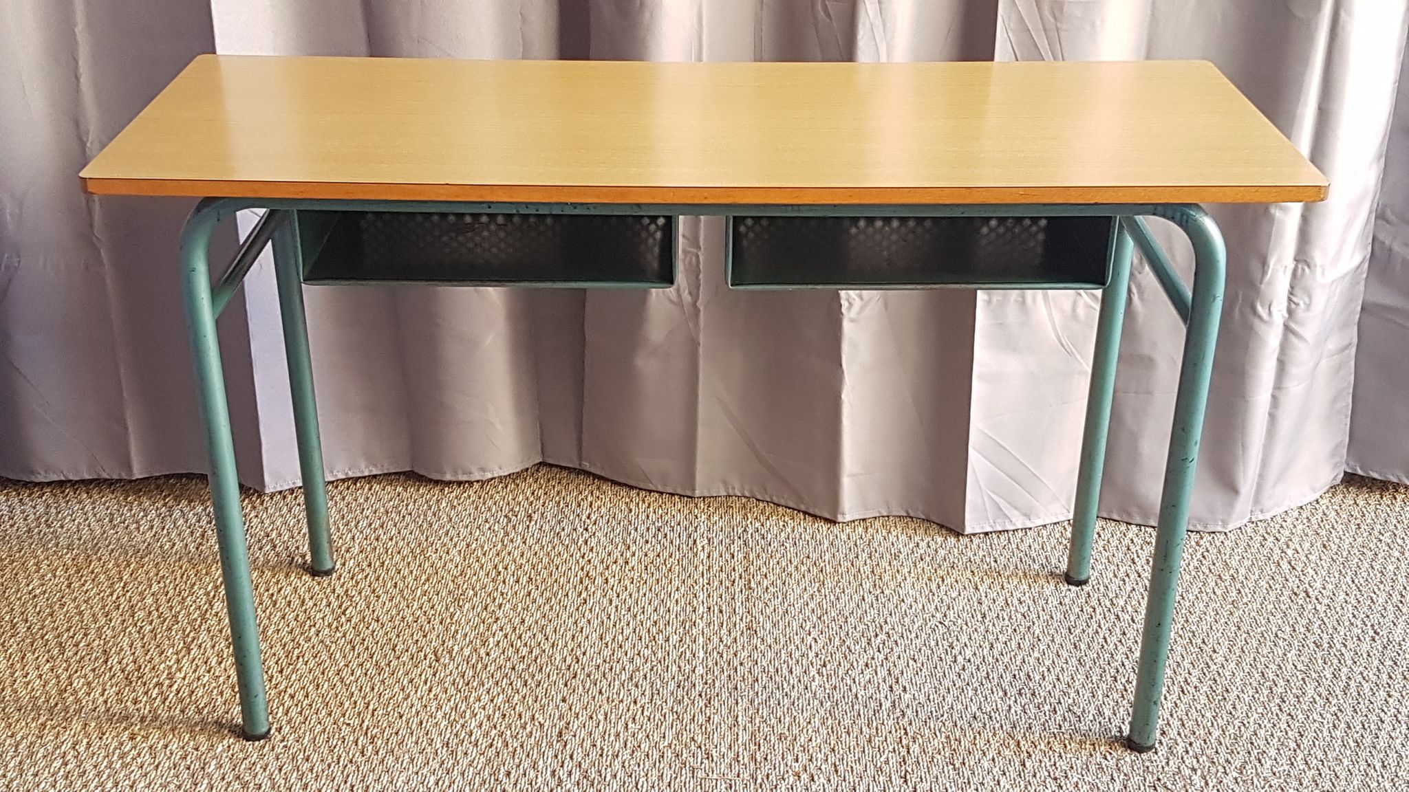 Bureau vintage à 2 casiers metal