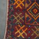 Antique oriental rug featuring orange details 135x81cm