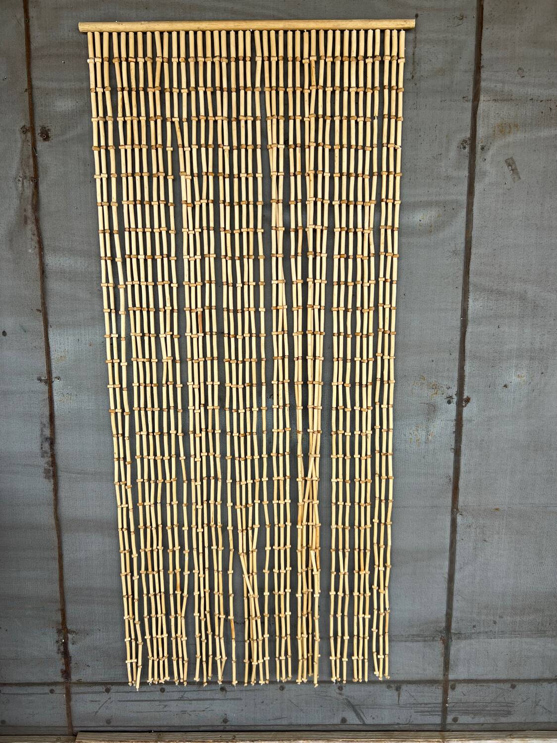 Wooden bead curtain