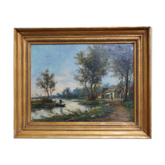 Painting "Flemish Landscape."