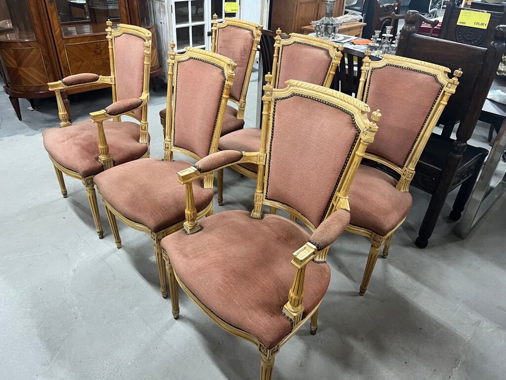 Set of 2 armchairs & 4 velvet chairs