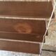 Vintage modular wall shelf with 4 supports and 5 levels.