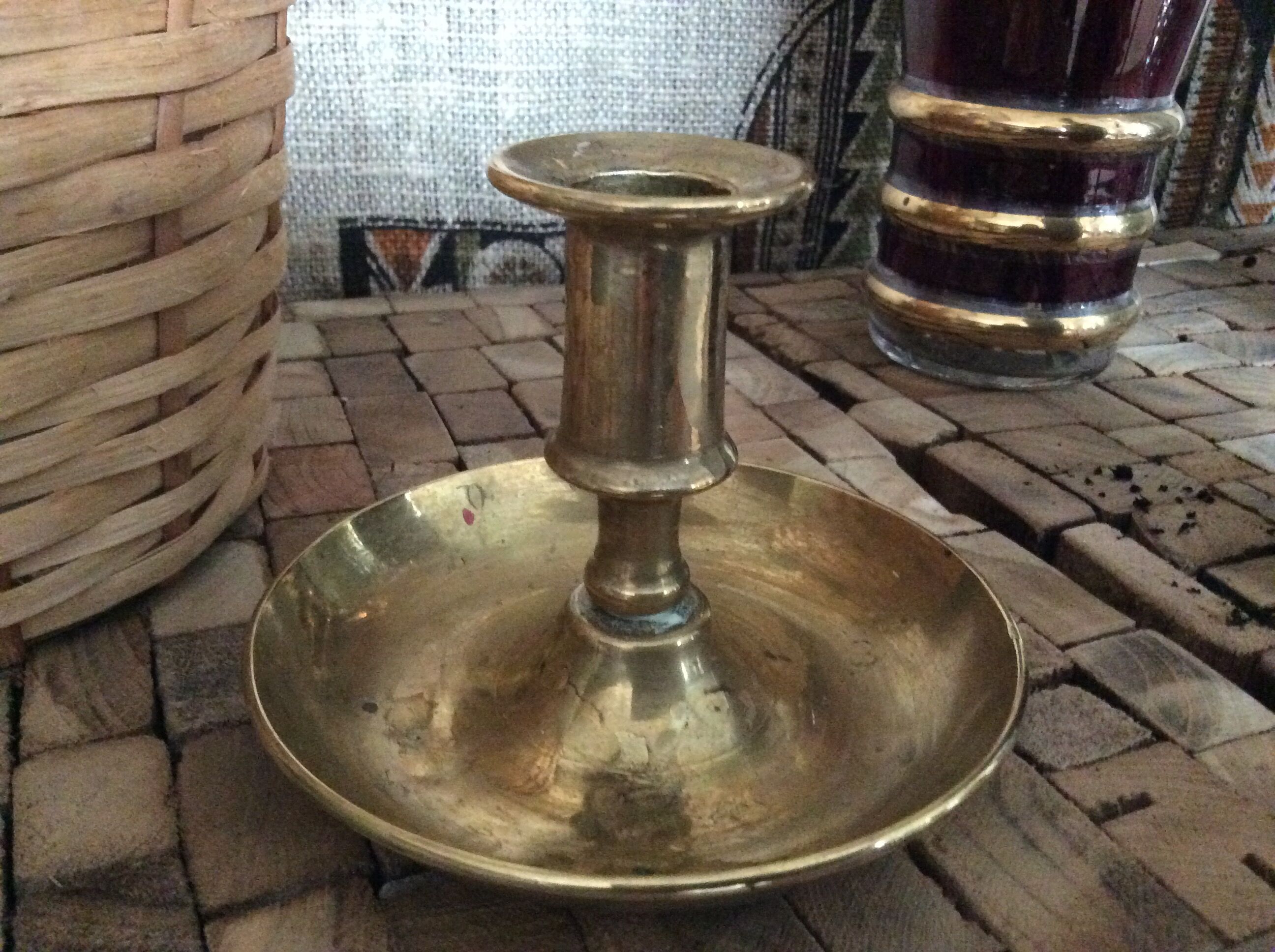 Copper candle holder