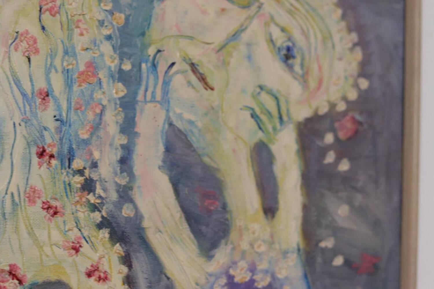 Original Swedish Oil on Canvas – “Figures” by JZON – Vintage, Framed