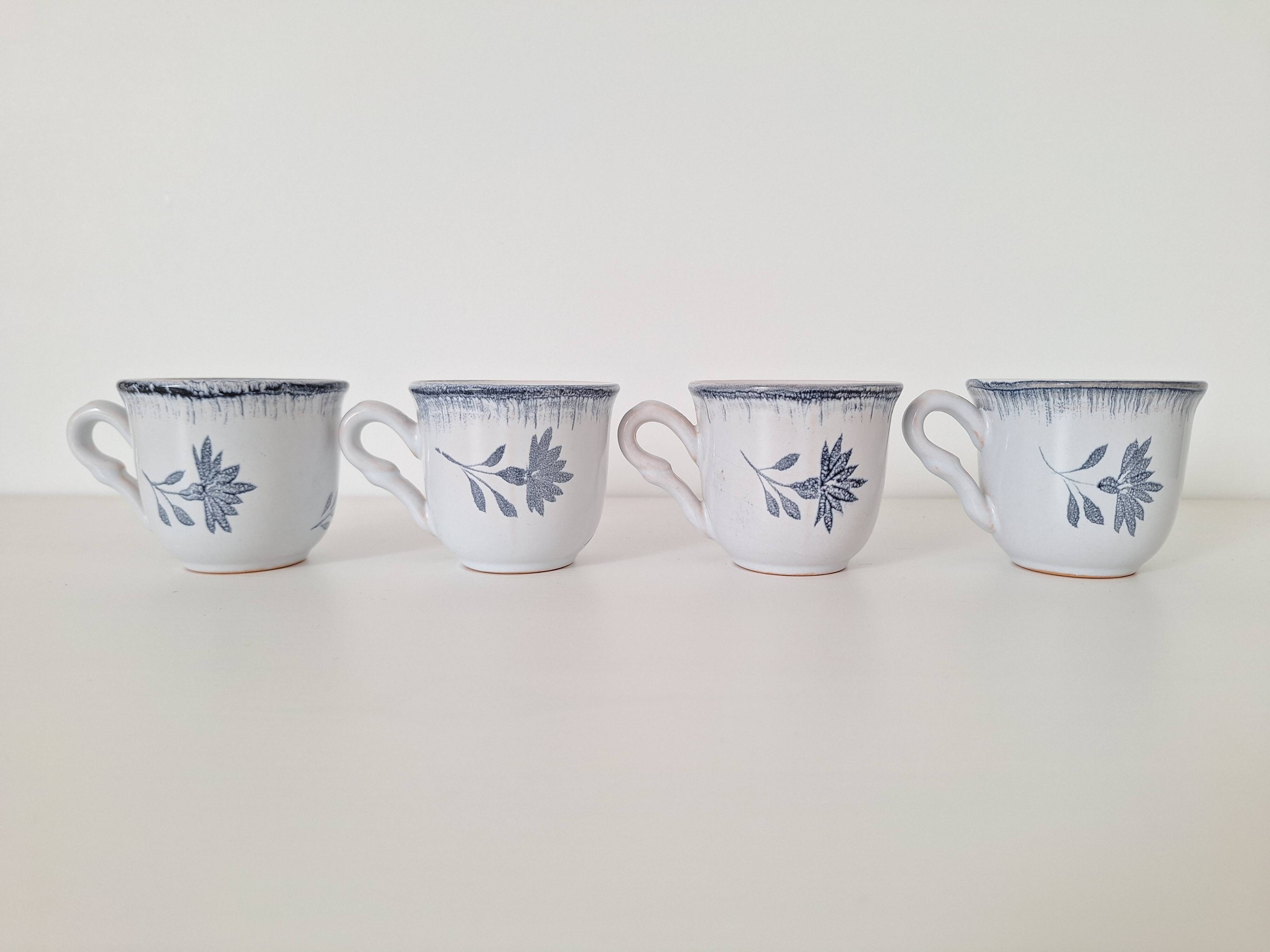 Tasse à café bleu Niderviller 1970 - 1980