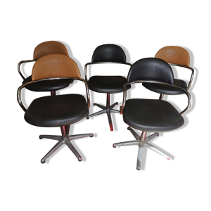 Ensemble de 5 sièges de coiffeur