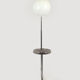 Bauhaus art deco floor lamp in chrome, 1940s