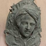 Billiard corner, bronze door knocker