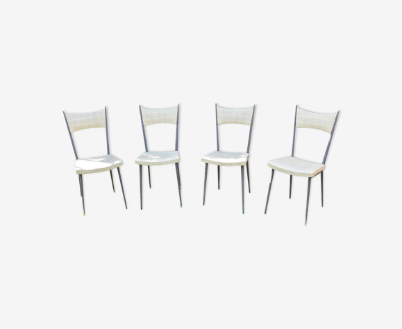 Série de quatre chaises vintage Colette Gueden
