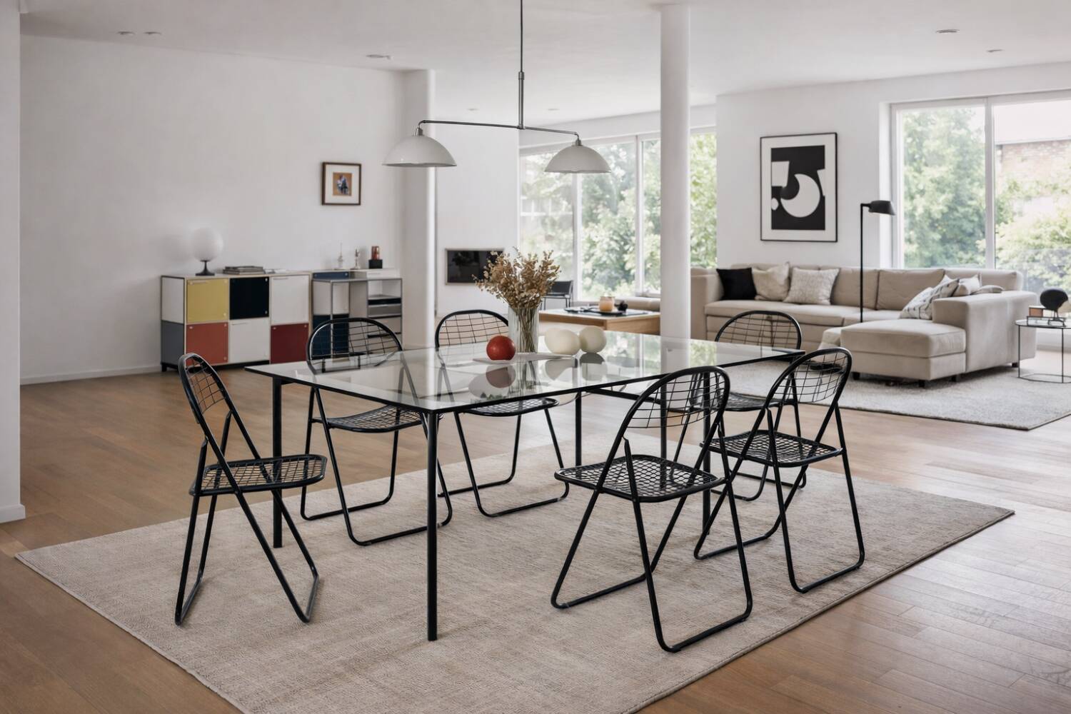 Vintage Mid-Century Modern Minimalist Black Metal Åland Chair from Ikea