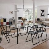 Vintage Mid-Century Modern Minimalist Black Metal Åland Chair from Ikea