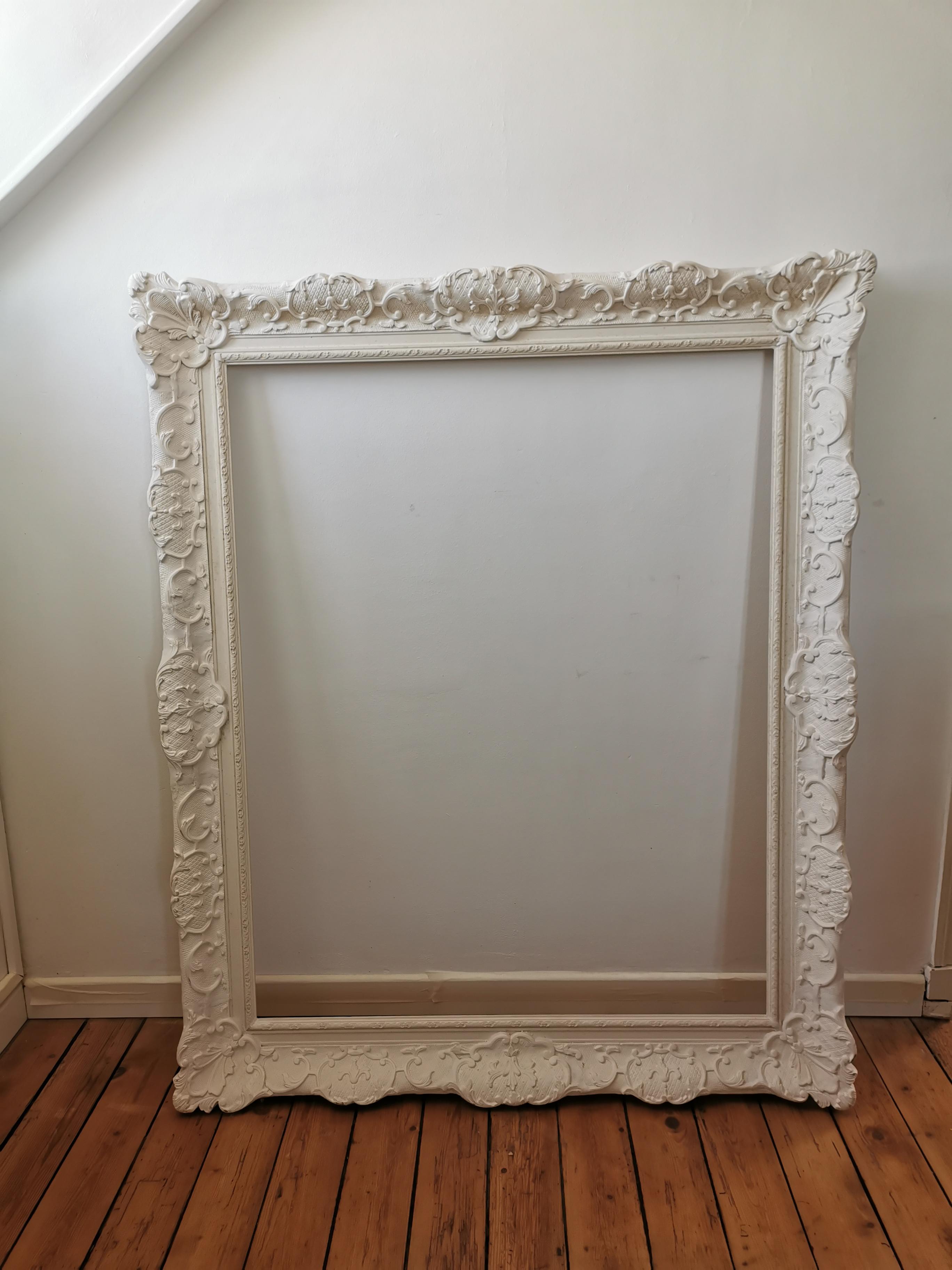 Large frame montparnasse foliage carved wood patinated