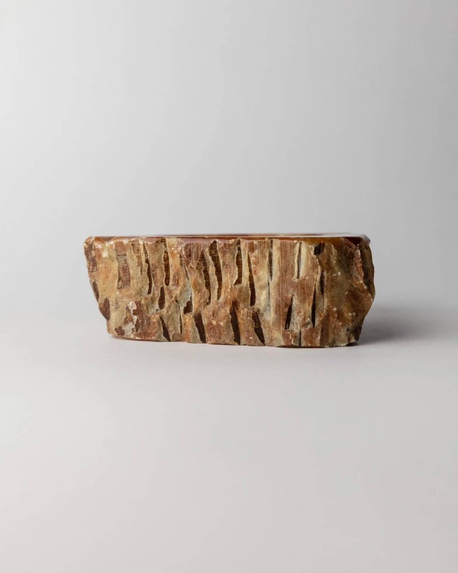 Large vintage ashtray in alabaster - handmade in stone - Italy 1960s - table decoration, unique gift idea, smoking accessories