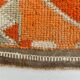 Tapis runner vintage berbère, motifs géométriques orange violet, 74x307Cm