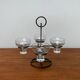 Bougeoir danois en métal et verre, années 1960