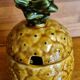 Confiturier en barbotine forme Ananas