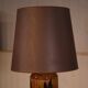 Ceramic lamp with bamboo decor, 1960s