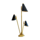 Italian three-headed brass lamp, 50s design