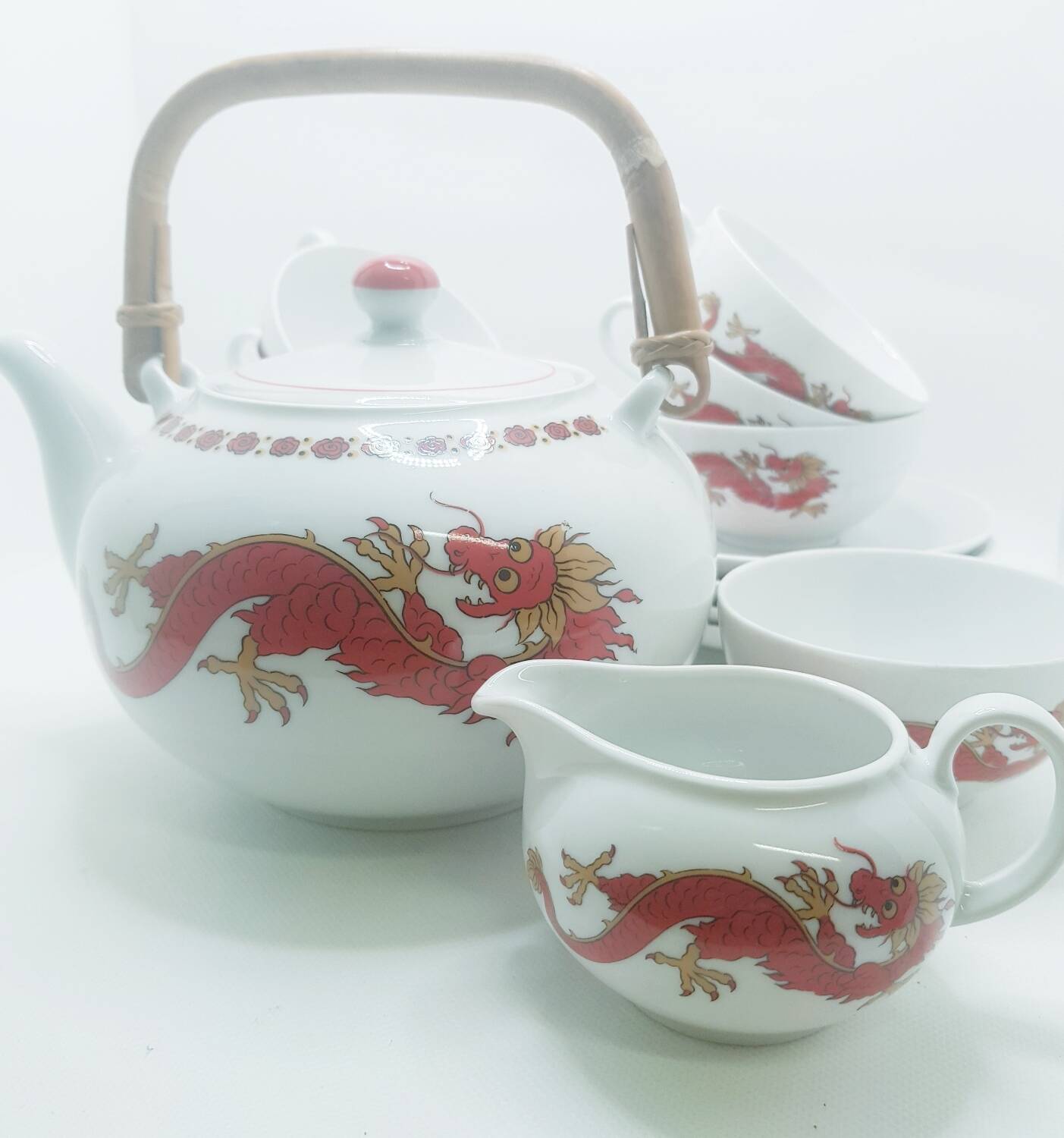 Théière dragon en porcelaine bavaroise