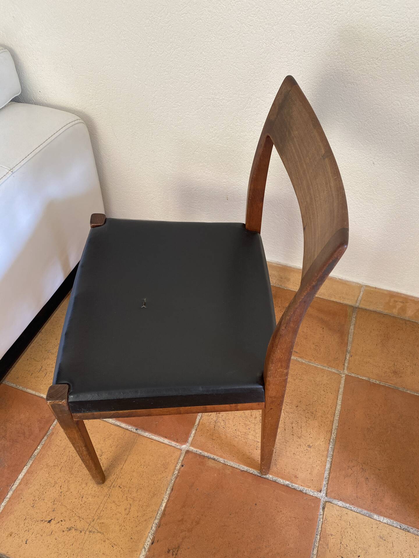 Teak chair, Kobtiki by Yngve Ekstrom for Hugo Troeds, 1960s.