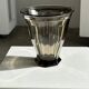 Smoked molded glass vase H:17cm