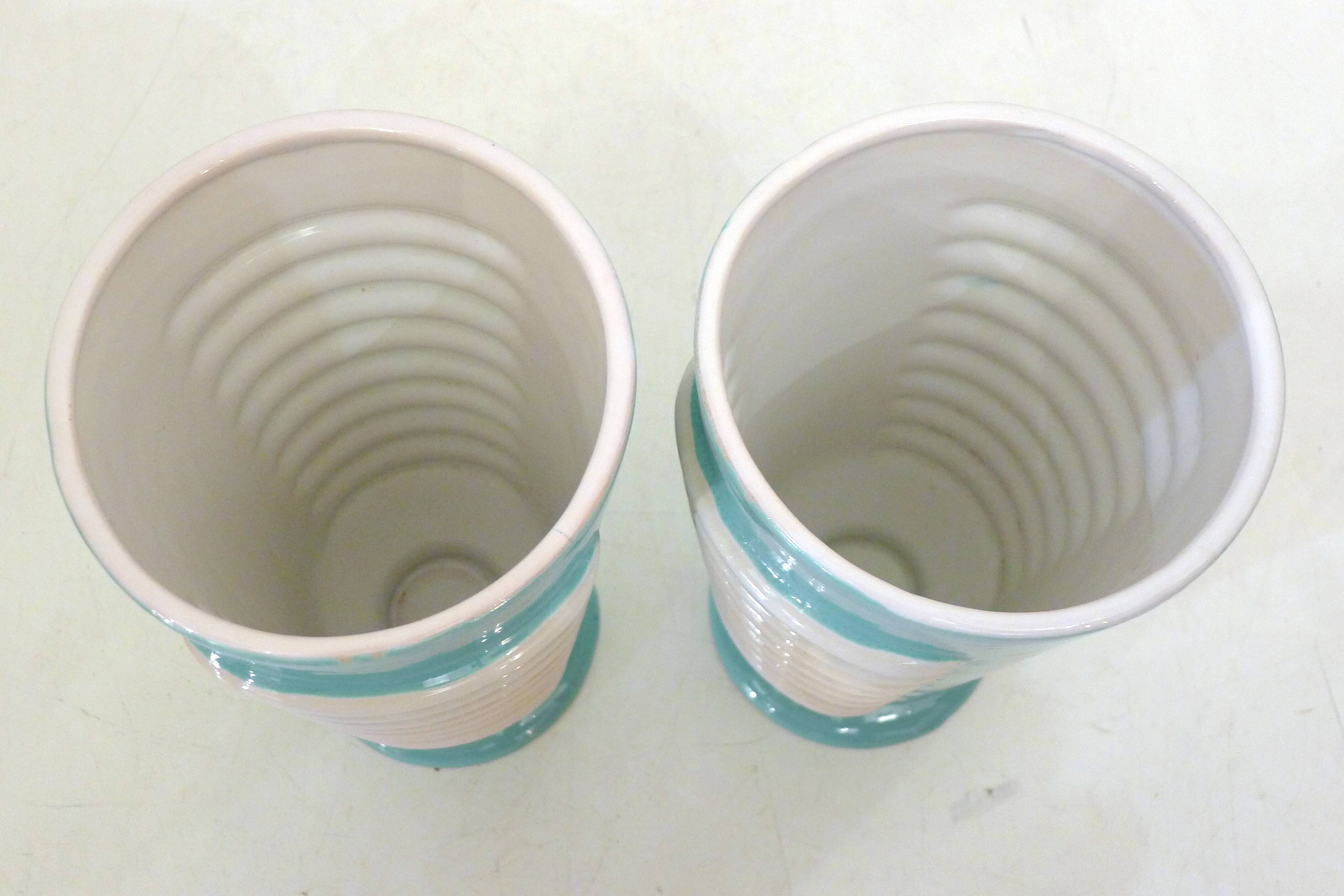 Paire de grands vases Art Déco 1940' Saint-Clément (H 25,5 cm)