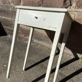 Table d'appoint en sapin vintage shabby chic