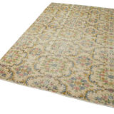 Oriental handmade rustic 1970s beige carpet 161 cm x 267 cm