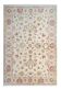 Cream Wool Area Rug, Handwoven Floral Carpet, Traditional Decor 190x128cm