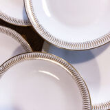 Set of 7 porcelain dessert plates from Limoges