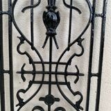 Paire de grilles anciennes en fonte époque Art Nouveau