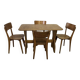 Vintage wooden table and 4 chairs set