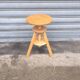 Solid wood workshop stool with screws