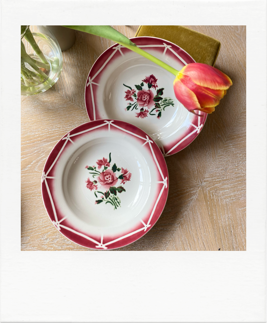 Duo of hollow plates Sarreguemines