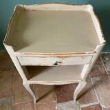 Bedside fruit wood XIXth beige patina