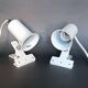 Two vintage Lita white metal clamp lamps