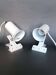 Two vintage Lita white metal clamp lamps