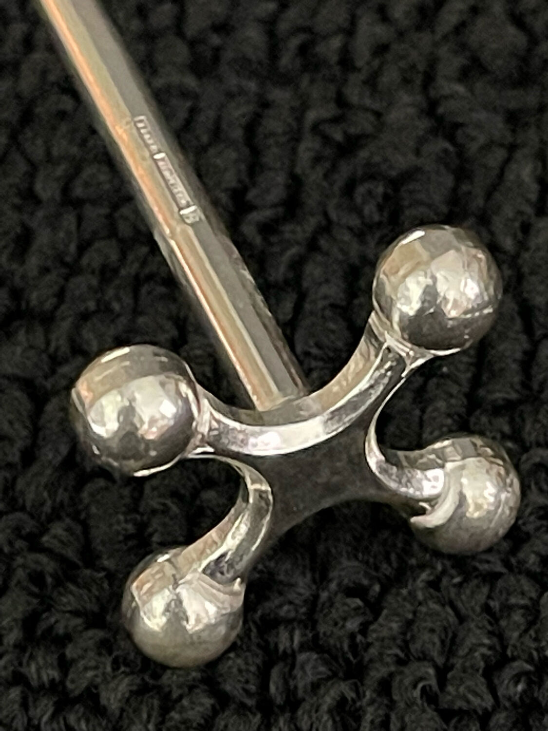 Christofle 12 holder knives balls model atomium very good condition ref CH10PC