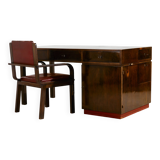 Art Deco desk and armchair, set of 2