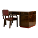 Art Deco desk and armchair, set of 2