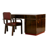 Art Deco desk and armchair, set of 2