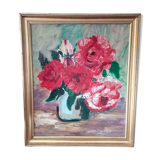 Painting painting the rose pot